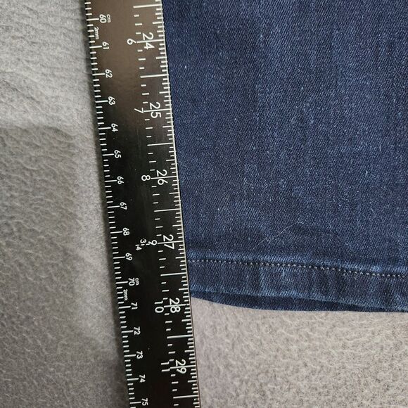 Ann Taylor Women 8 Dark Wash Button Fly High Rise Skinny Jeans - Picture 7 of 10